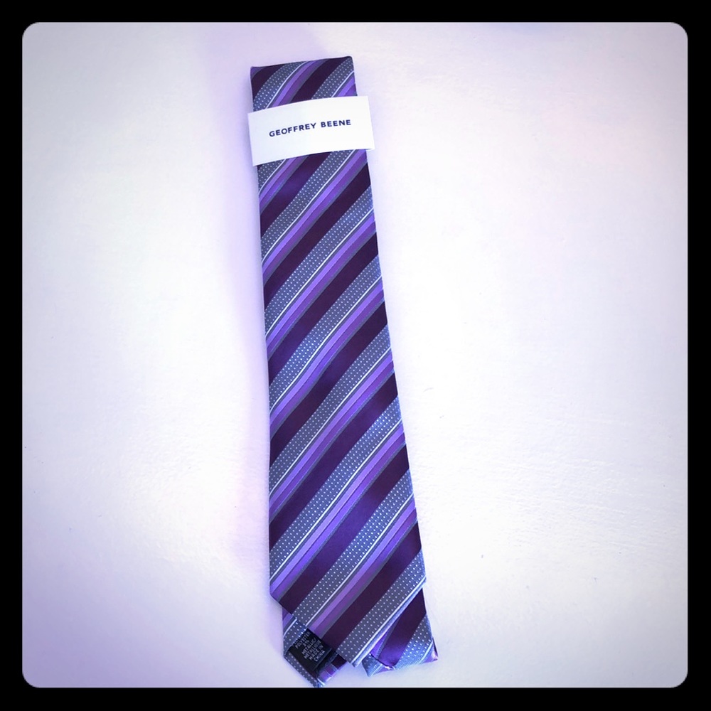 Geoffrey Beene purple striped tie